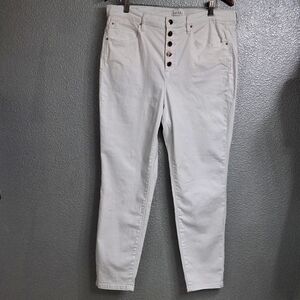 NWOT Nicole Miller New York White High Rise Jeans    Size 14